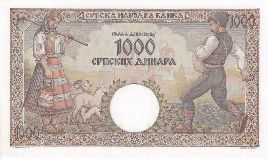 1000 Dinara 1942